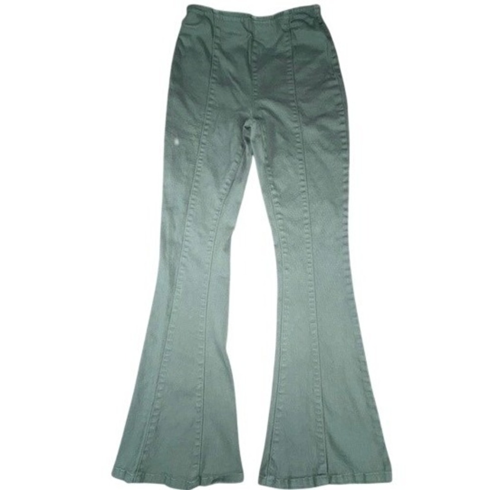 Versona Flare Pants Womens Size 0 Sage Green High Waisted Bell Bottom